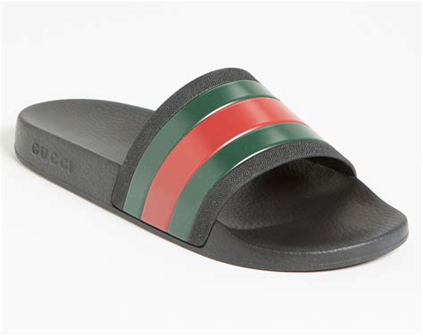 fake gucci leather slides|gucci transparent slides.